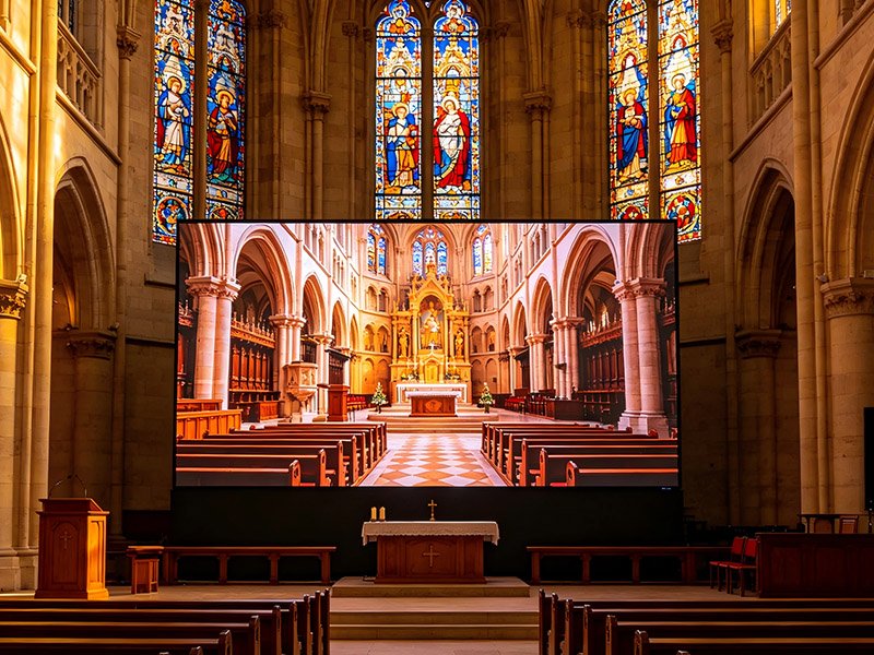 Transparent LED Wall for Church