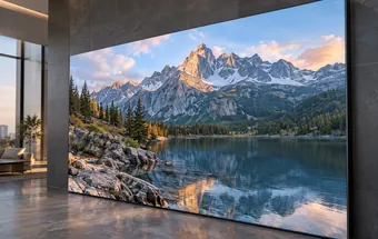 Fine-pitch COB LED display surface and panel edge